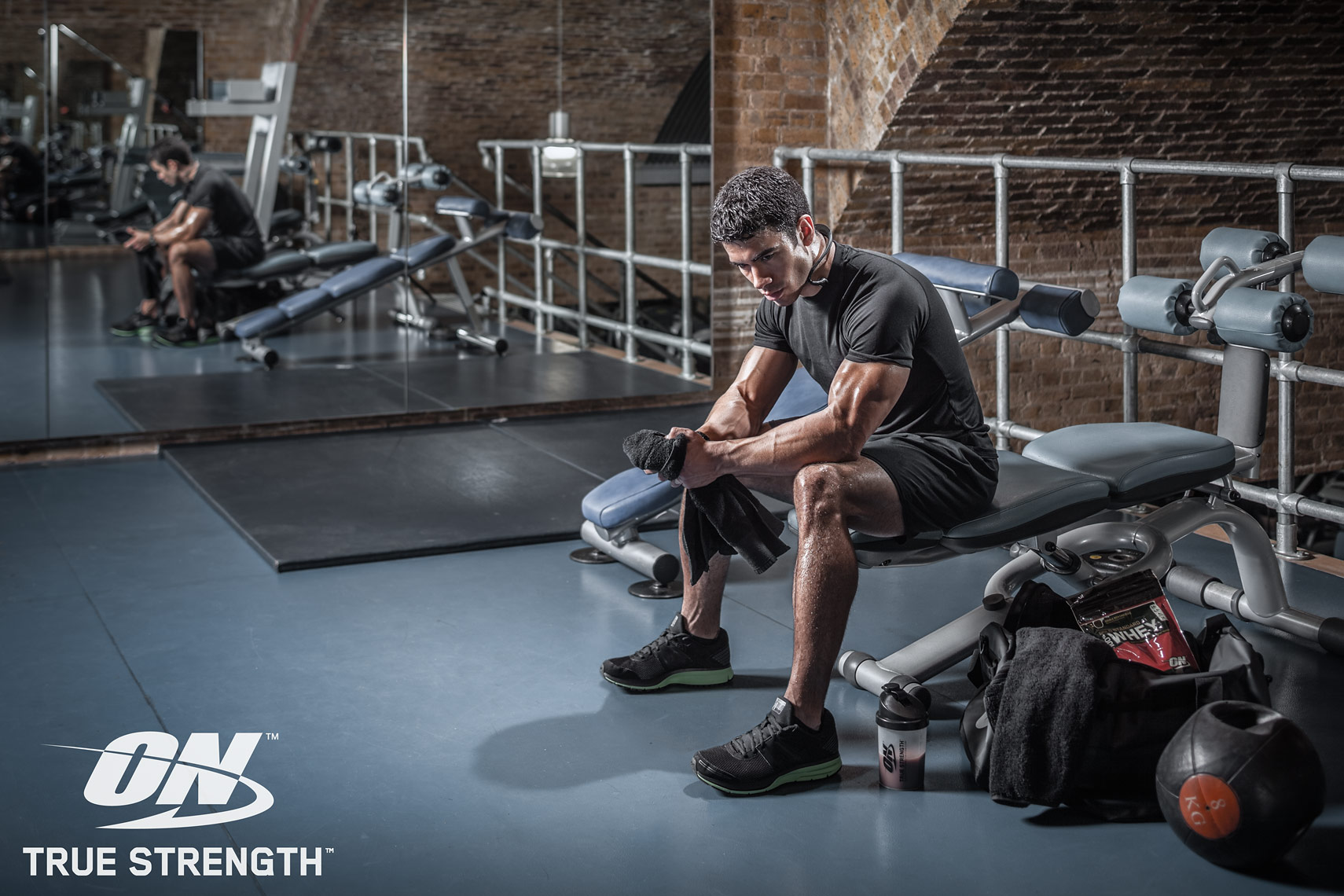 Advertising Photography, Optimum Nutrition, gym